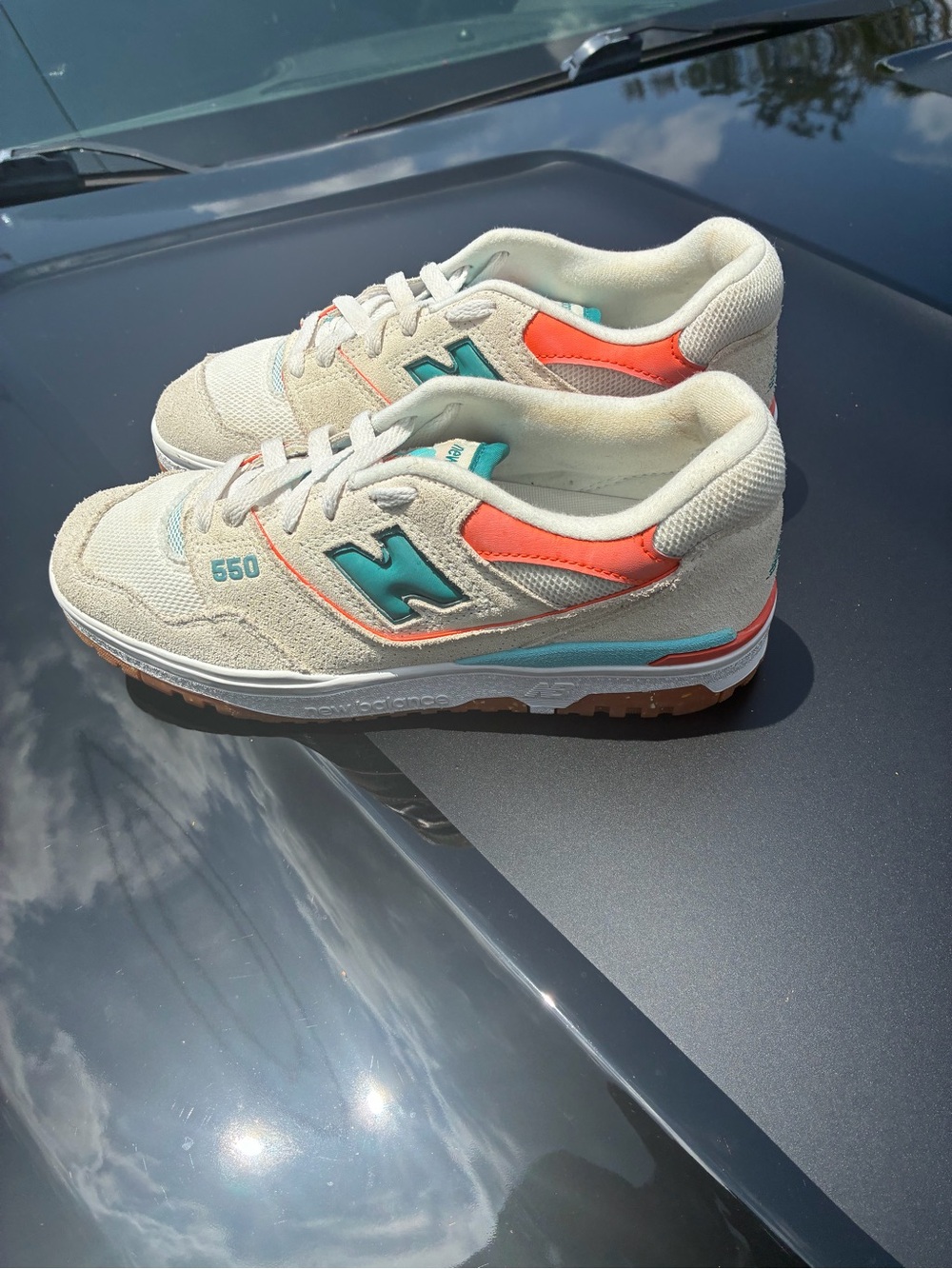🔥 NEW BALANCE 550 “ SEA SALT VERDIGIS “ ATHLETIC SNEAKERS WMNS SZ 9 MENS SZ 7.5 - Picture 12 of 13